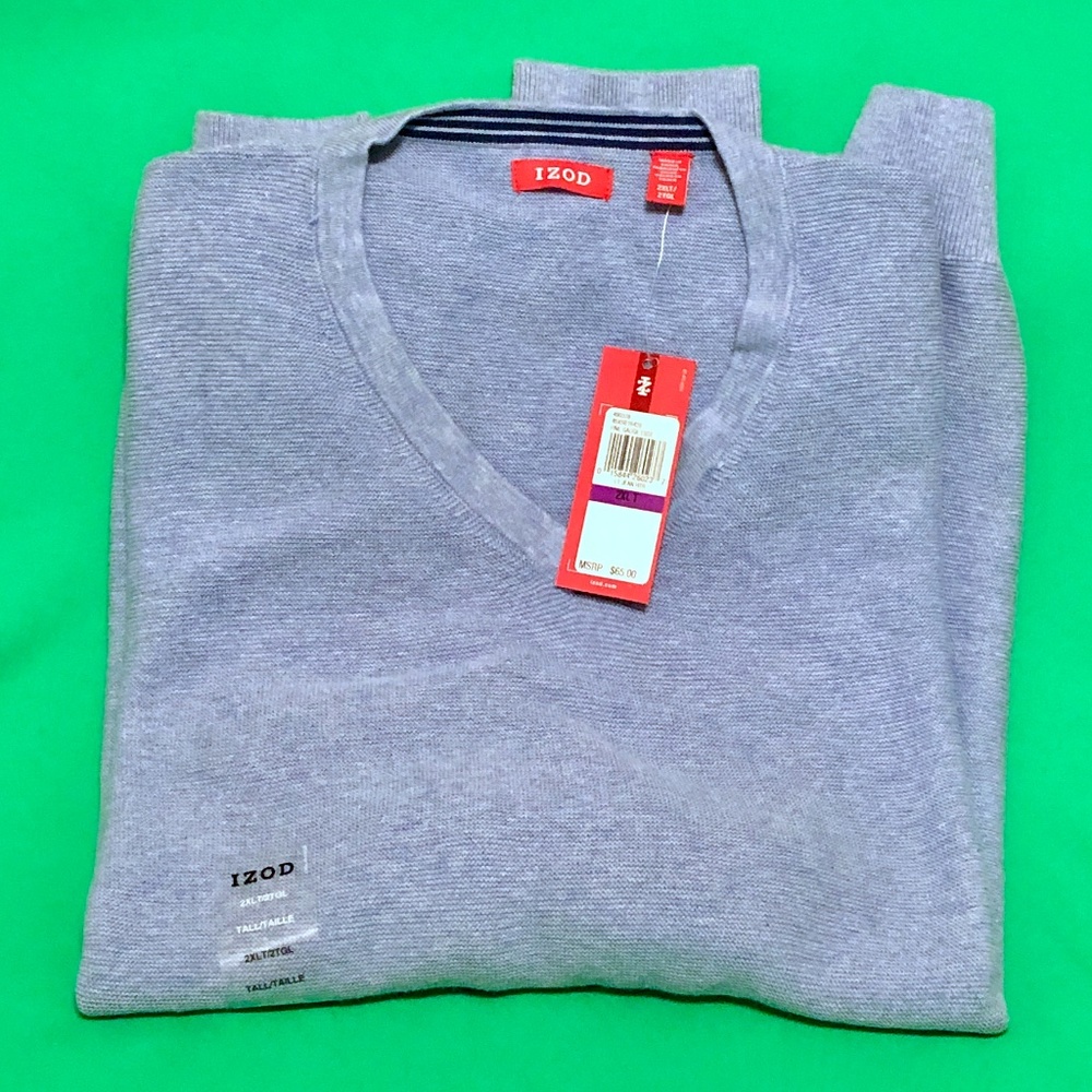 Izod - Light Blue V-Neck Sweater - NWT